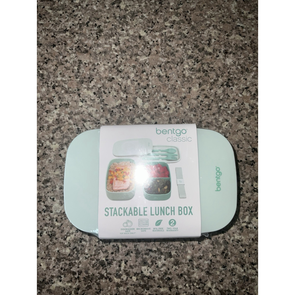 Bentgo Classic All-in-One Stackable Bento Lunch Box Container Mint & Light Green - Picture 5 of 8